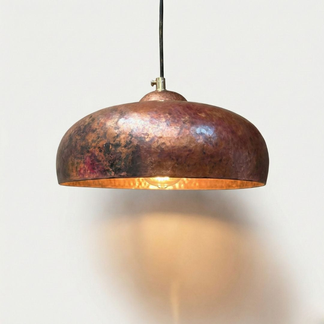 Tafukt: Handmade Rustic Copper Ceiling Light