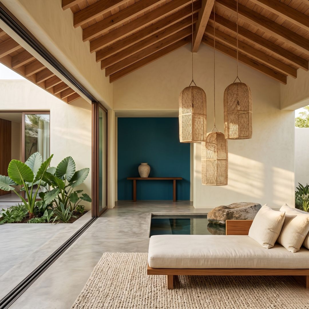 Artisanal Woven Raffia Capsule Pendant Light