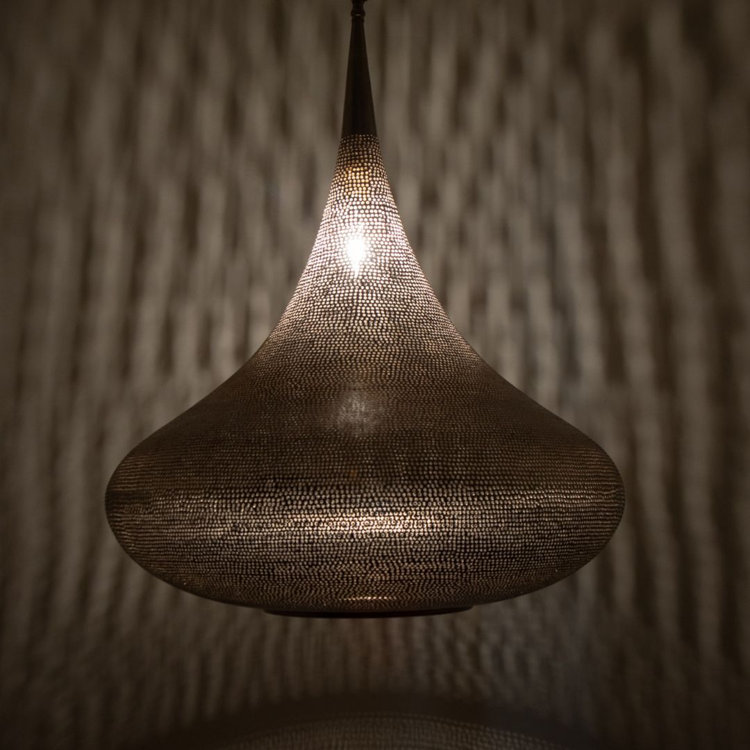 Ibtihaje : Handcrafted Moroccan Teardrop Pendant Light