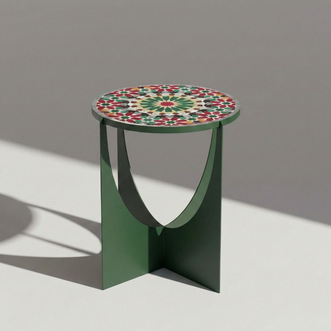 ミータン様 Fez - Handmade Zellige Mosaic Tile Table – Moroccan side table