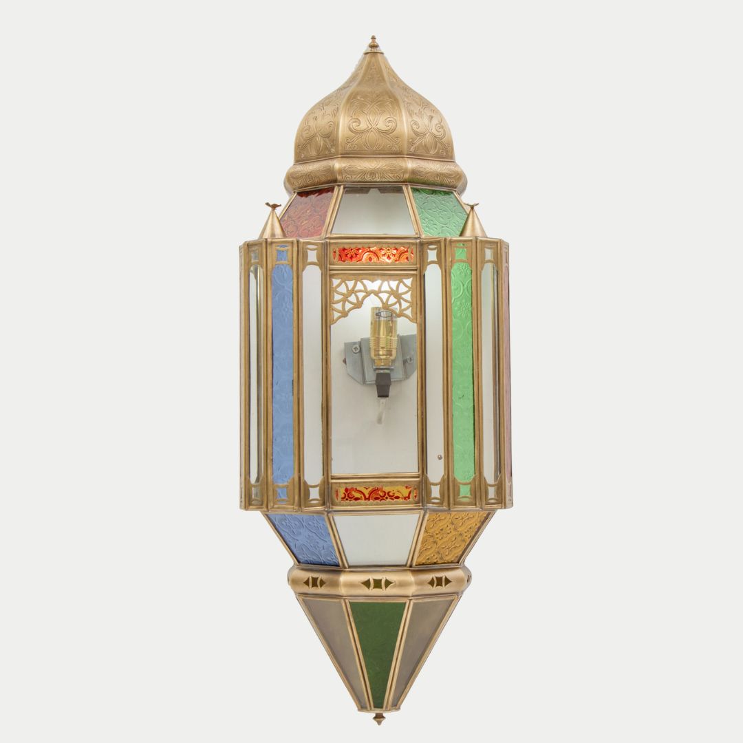 Handcrafted Moroccan Brass Sconce