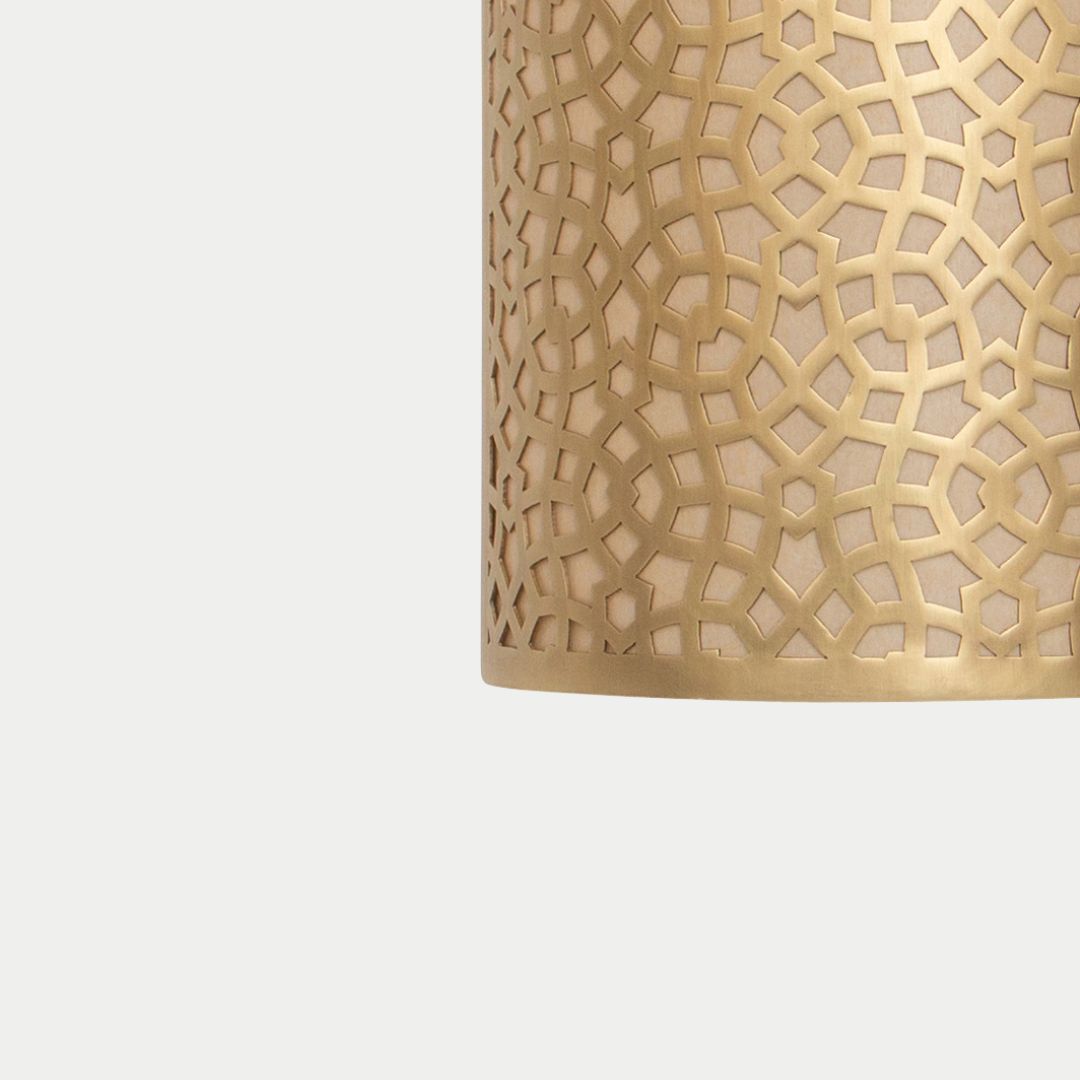 Aura Geometric Laser-Cut Brass Sconce