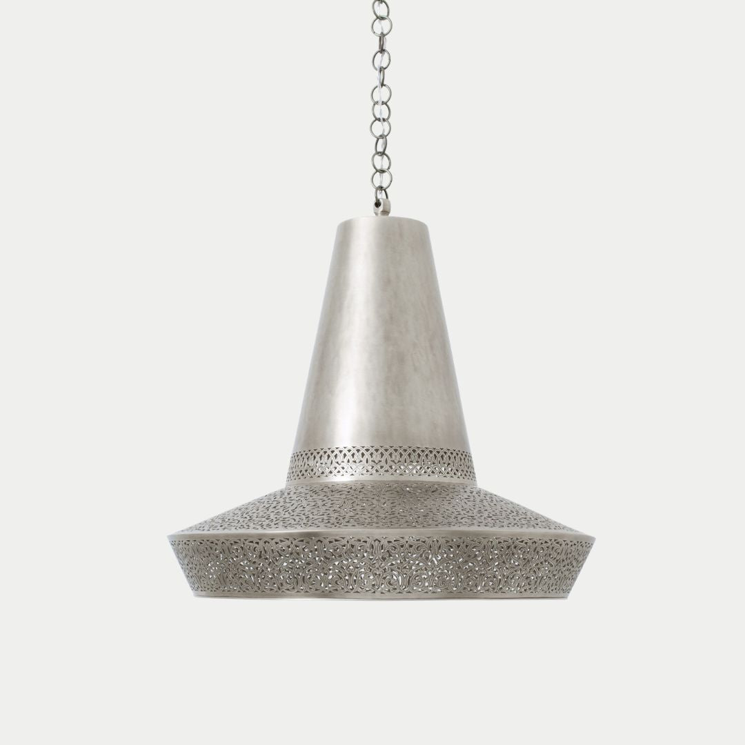 Jawhara : Hand-Etched Brass Pendant Light