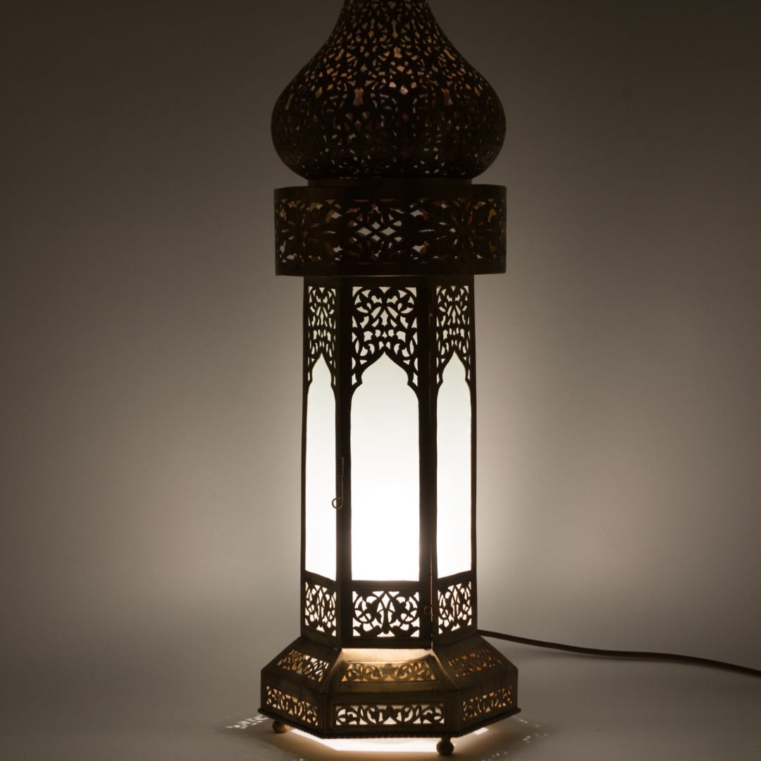Towering Artisan Brass Lantern