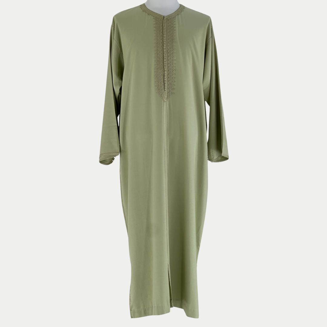 Handmade Olive Green Gandoura