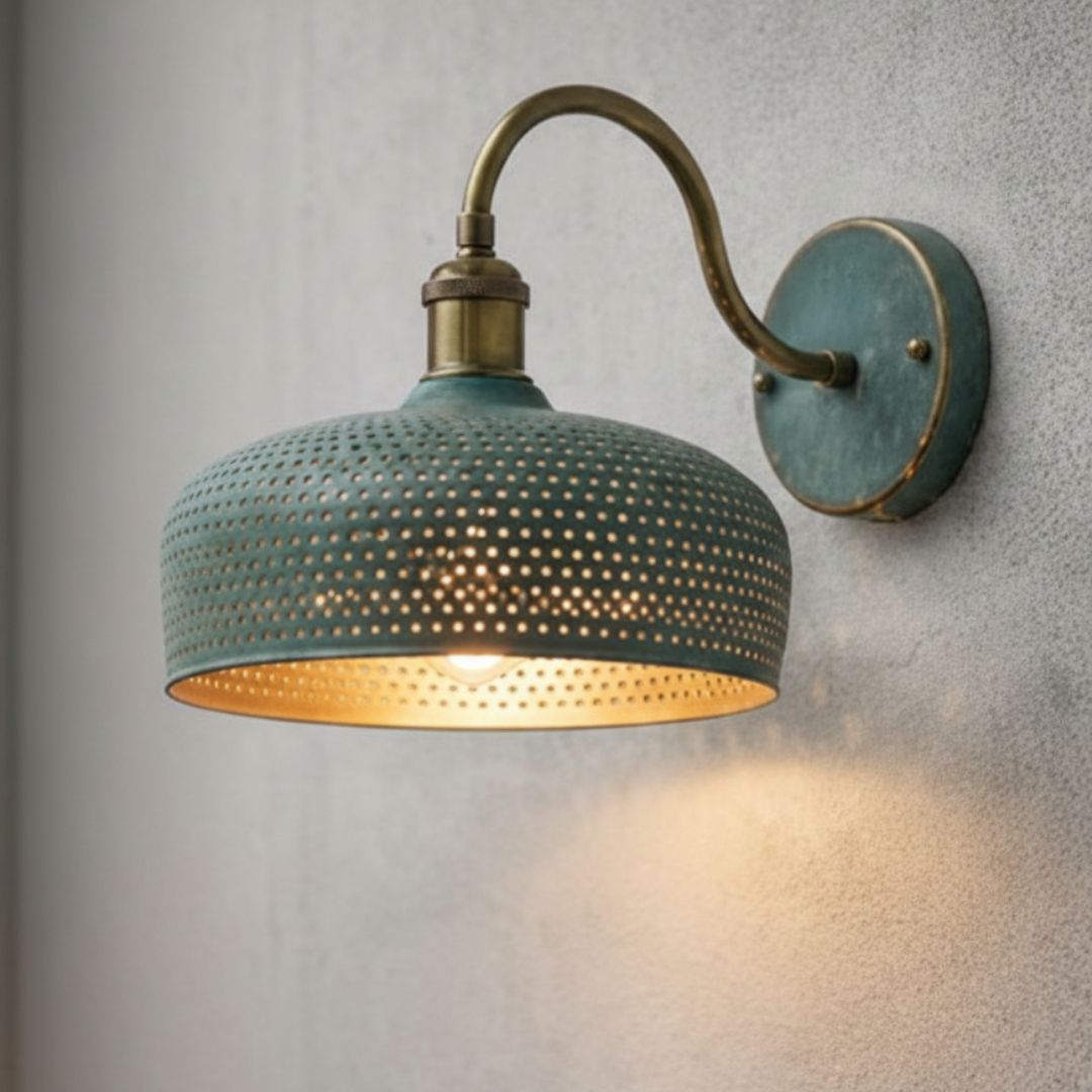 Clarissa : Perforated Copper Wall Sconce