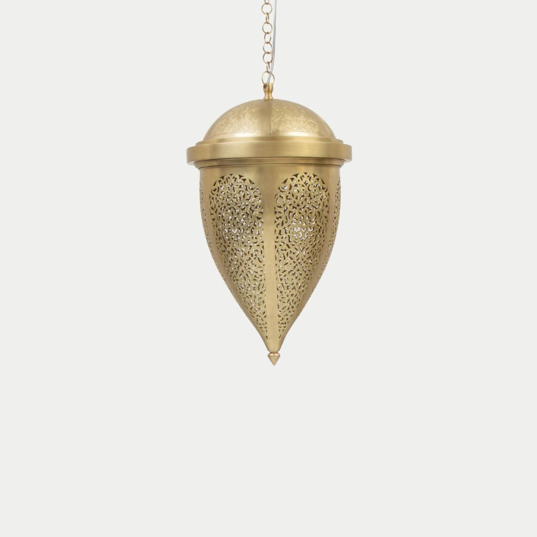 Israe : Hand-Etched Moroccan Brass Pendant