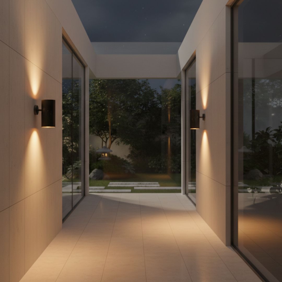 Clarissa : Matt Black Cylindrical Wall Sconce