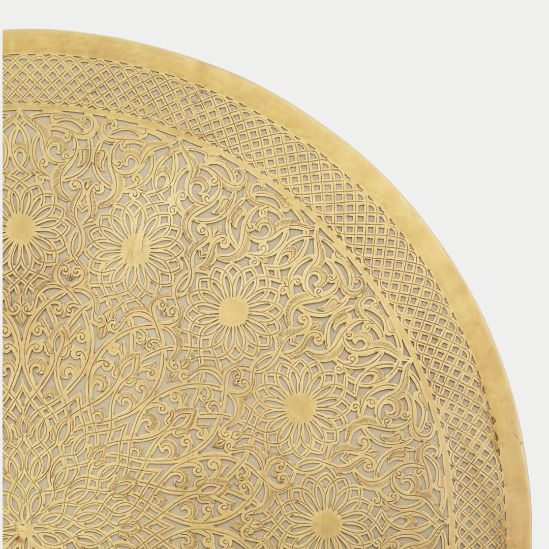 Celia : Hand-Engraved Moroccan Brass Tray