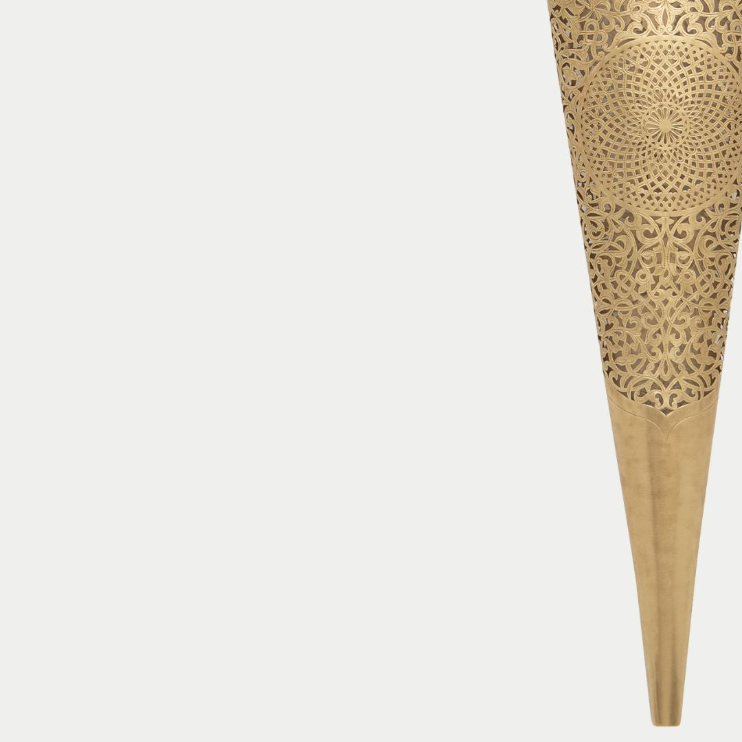 Hand-Etched Brass Torch Sconce