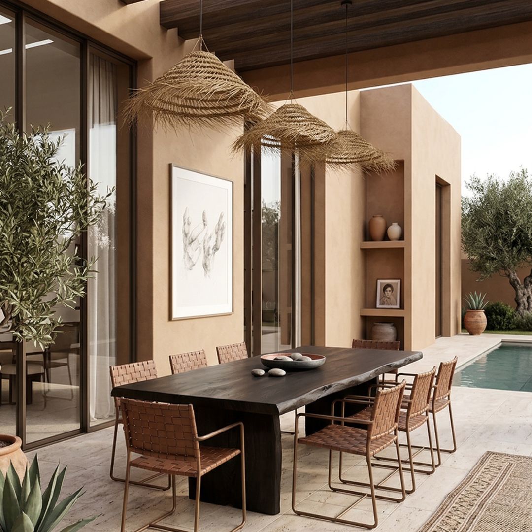 The Horizon Raffia Fringe Pendant