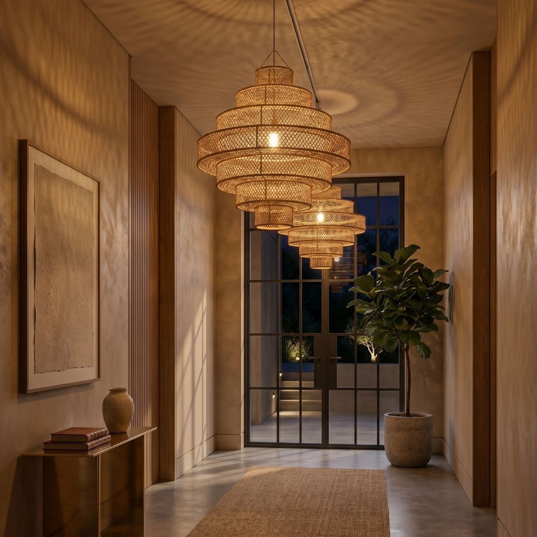Rayan Multi-Tiered Woven Pendant Chandelier