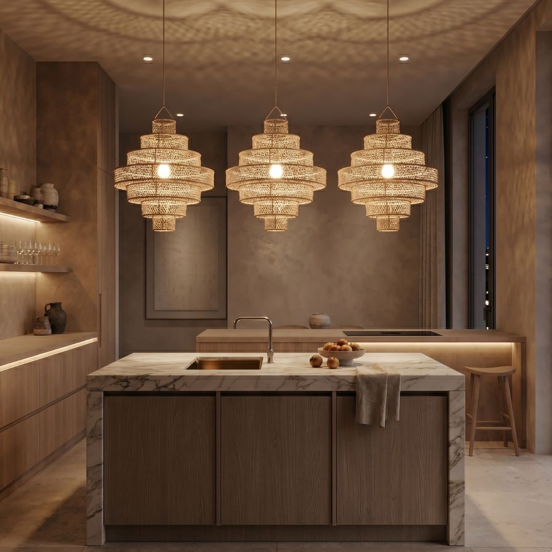 Rayan Multi-Tiered Woven Pendant Chandelier
