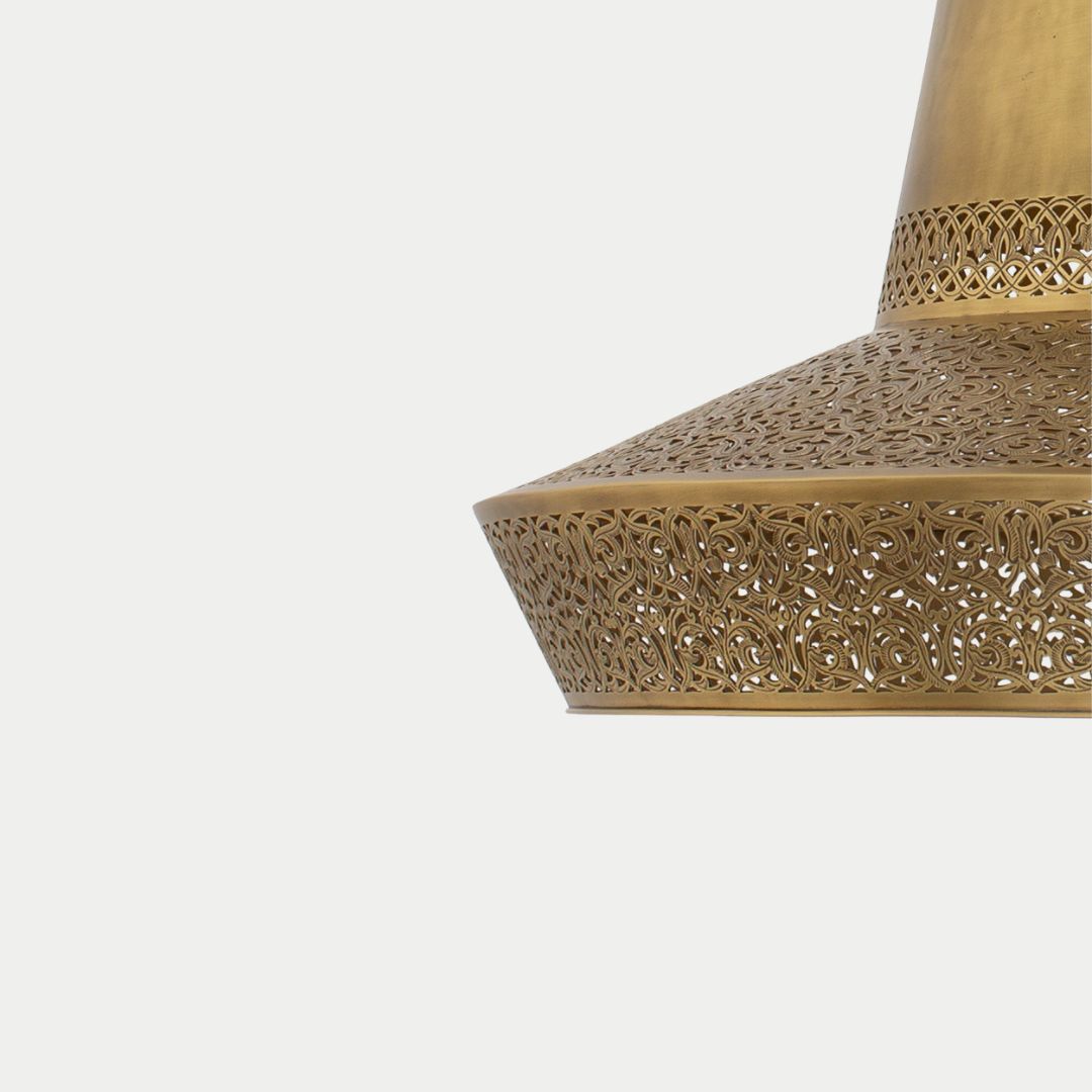 Jawhara : Hand-Etched Brass Pendant Light