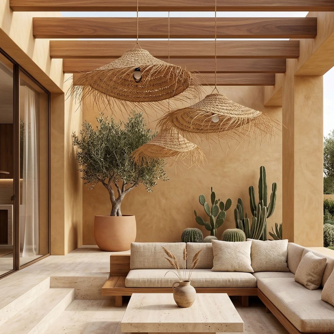 The Horizon Raffia Fringe Pendant