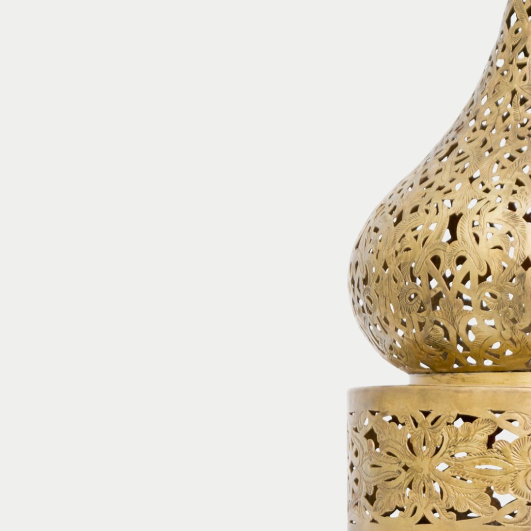 Towering Artisan Brass Lantern