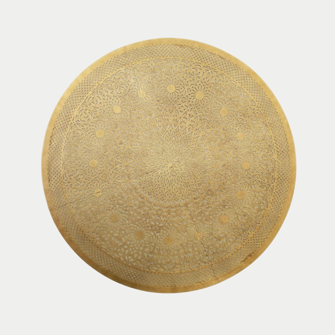 Celia : Hand-Engraved Moroccan Brass Tray