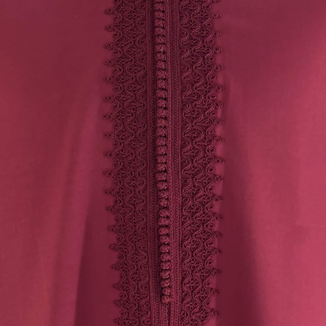 Handmade Burgundy Gandoura