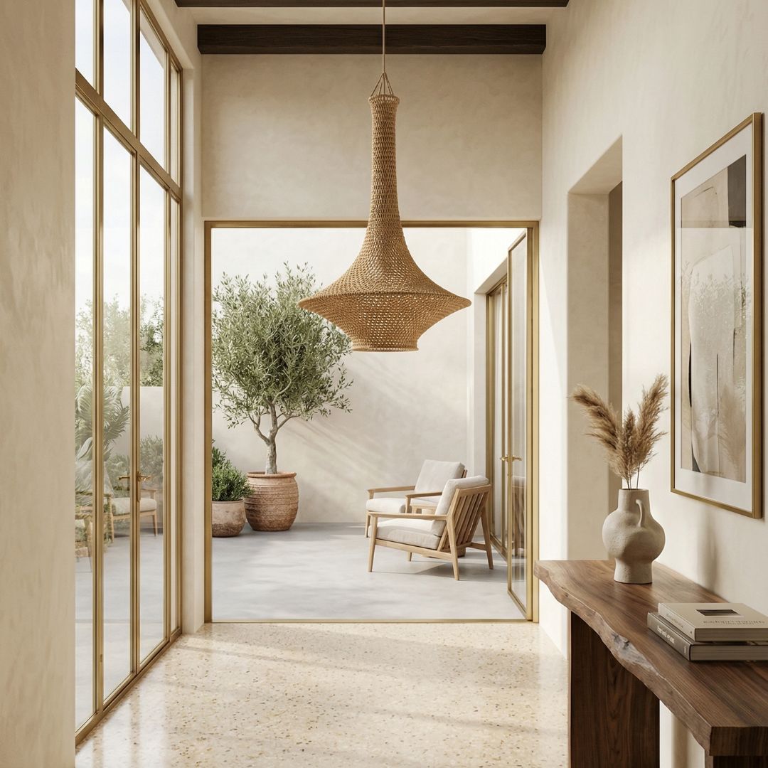 Hand-Crocheted Tiered Pendant Light