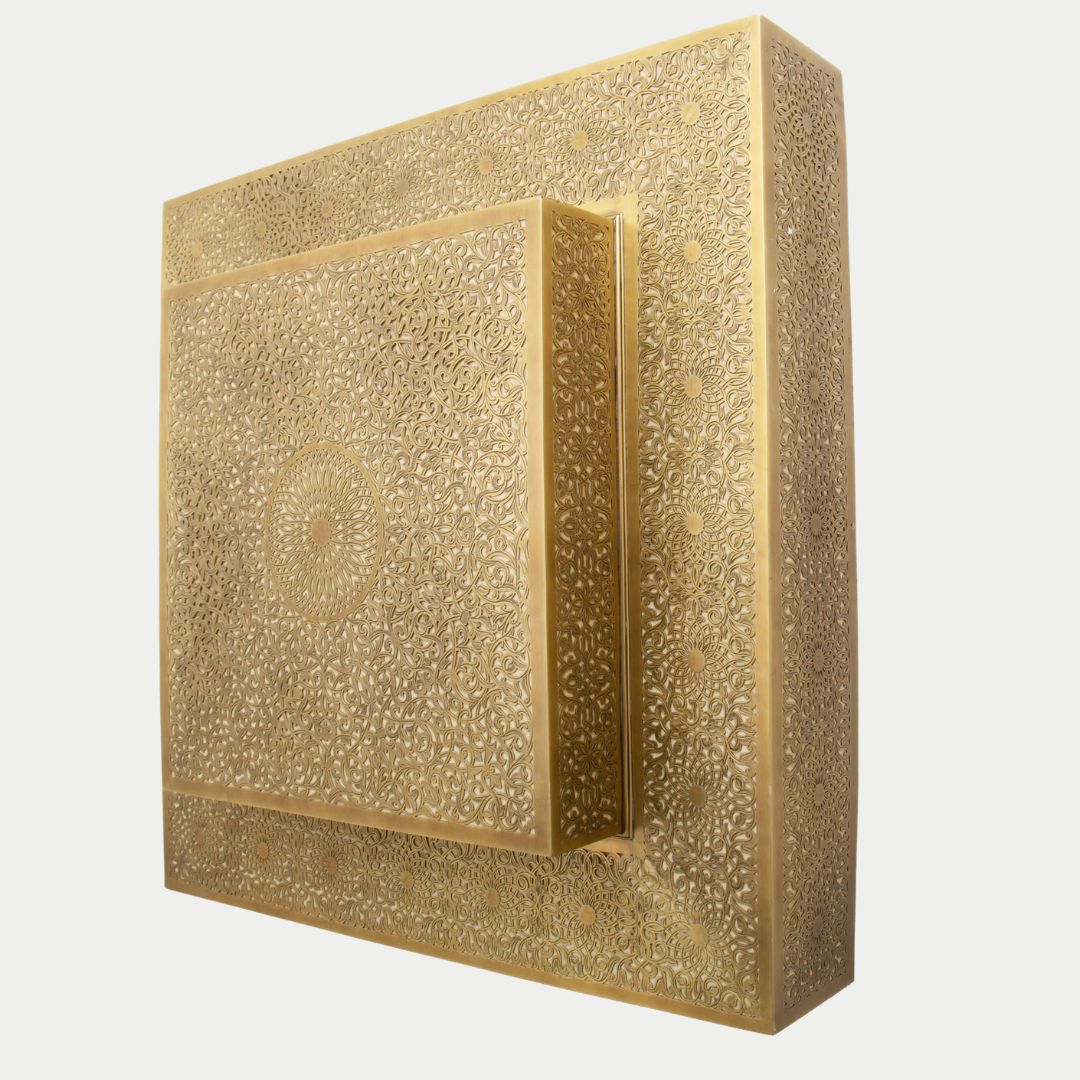 Hand-Etched Moroccan Brass Wall Art