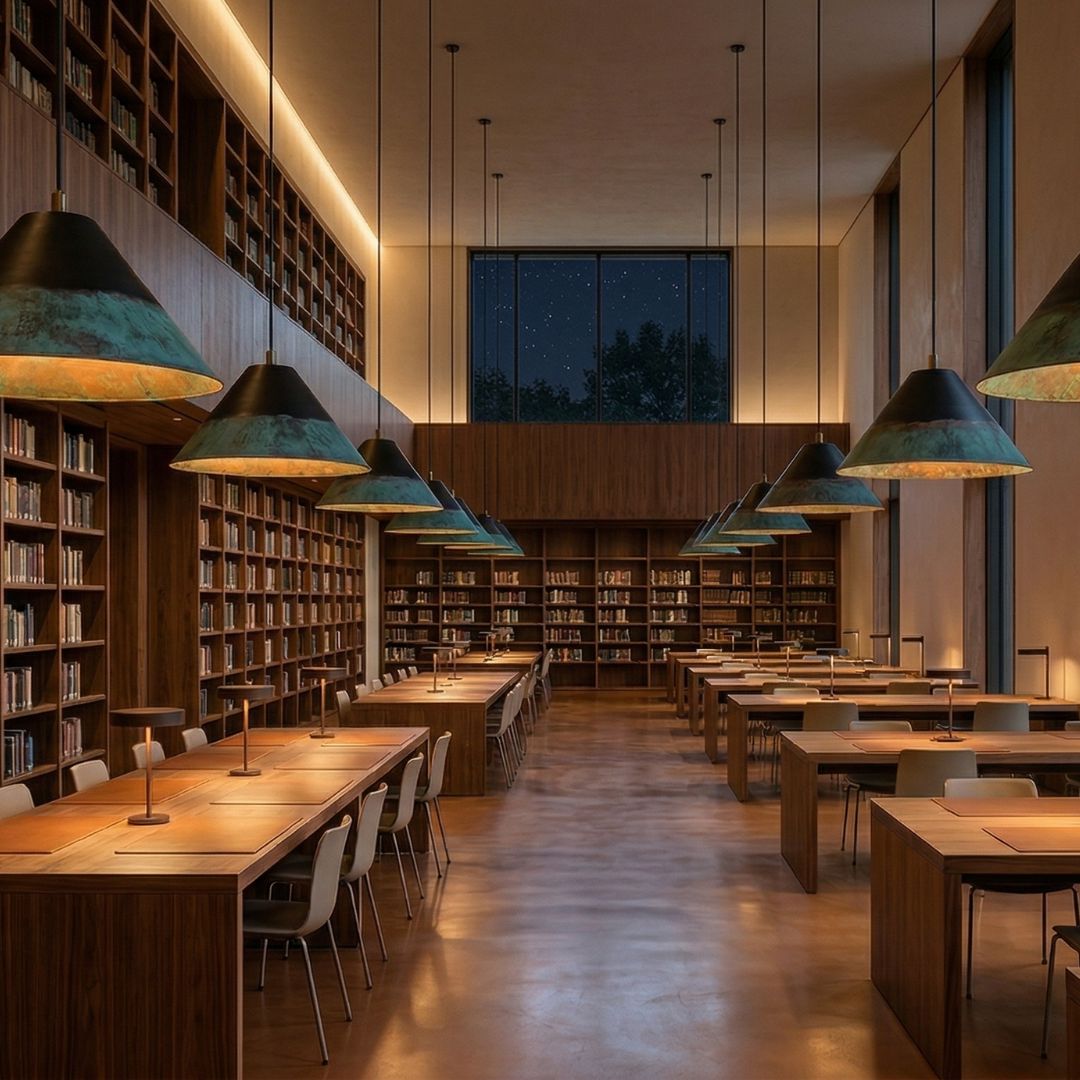 Artisan Hammered Copper Pendant – Verdigris Patina Edition