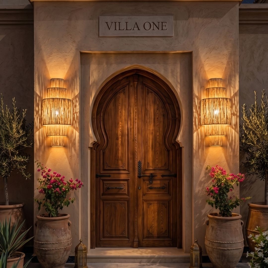 Woven Rafia Tiered Architectural Sconce