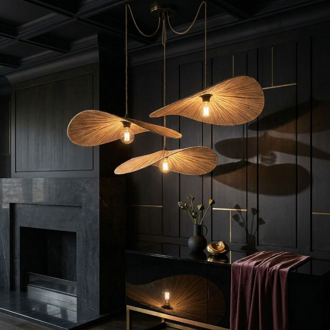 Maya Organic Woven Rattan Pendant Light