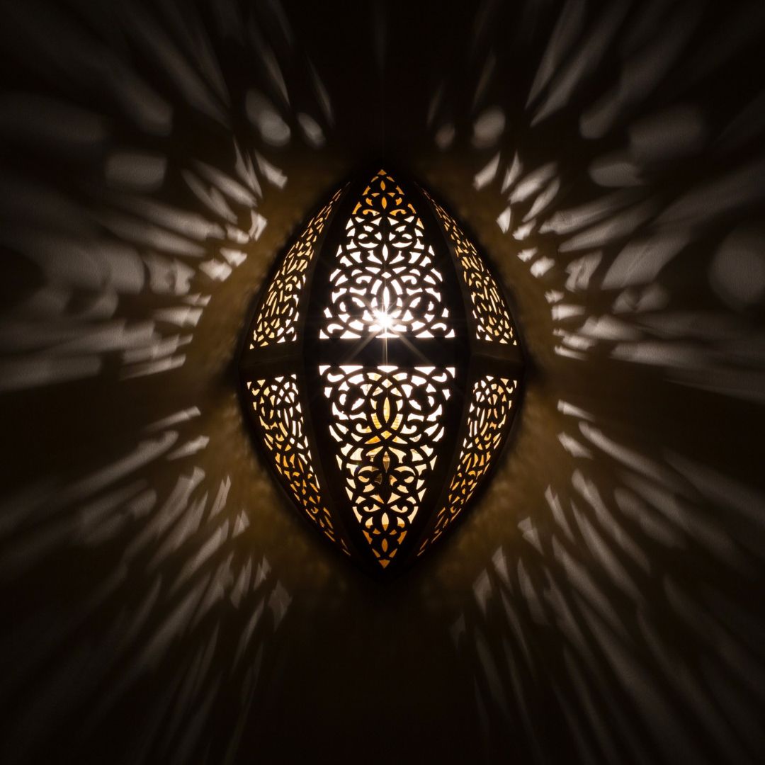 Marquise Moroccan Brass Sconce