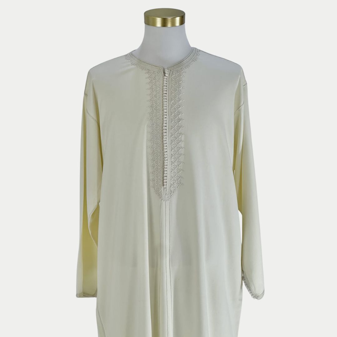 Handmade white Gandoura