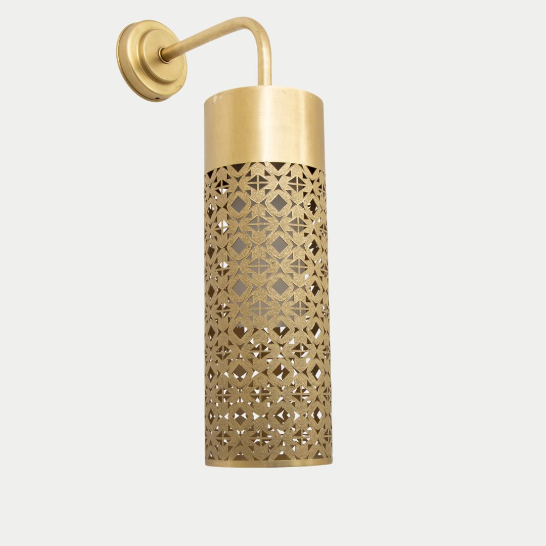 Contemporary Geometric Brass Sconce
