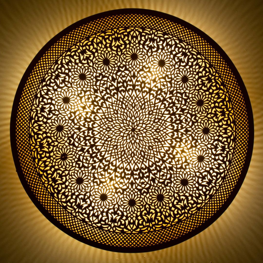 Celia : Hand-Engraved Moroccan Brass Tray