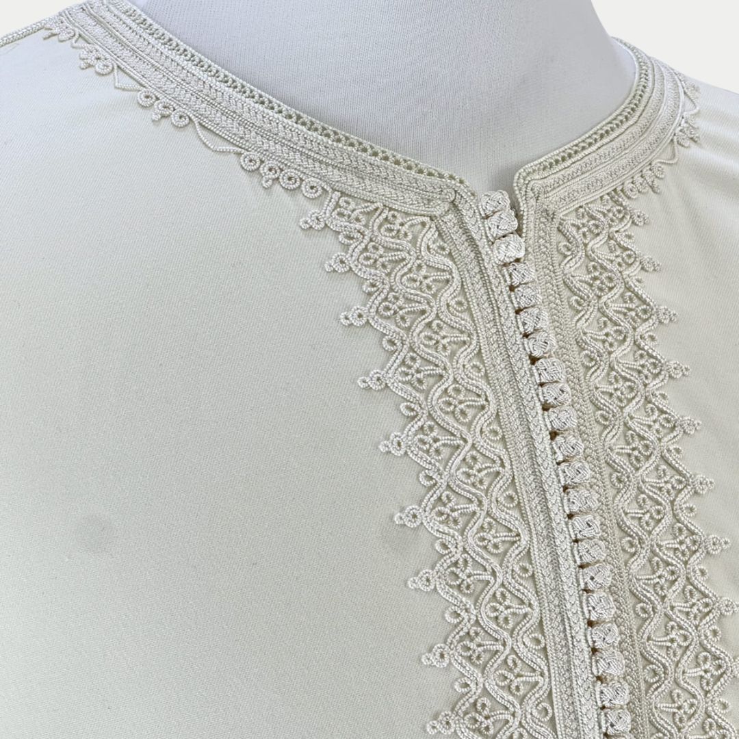 Handmade white Gandoura