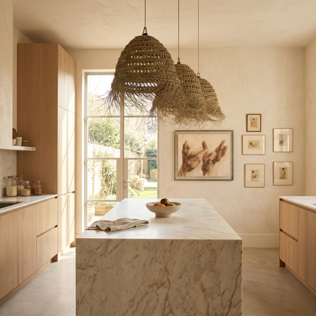 Handwoven Raffia Dome Pendant Light