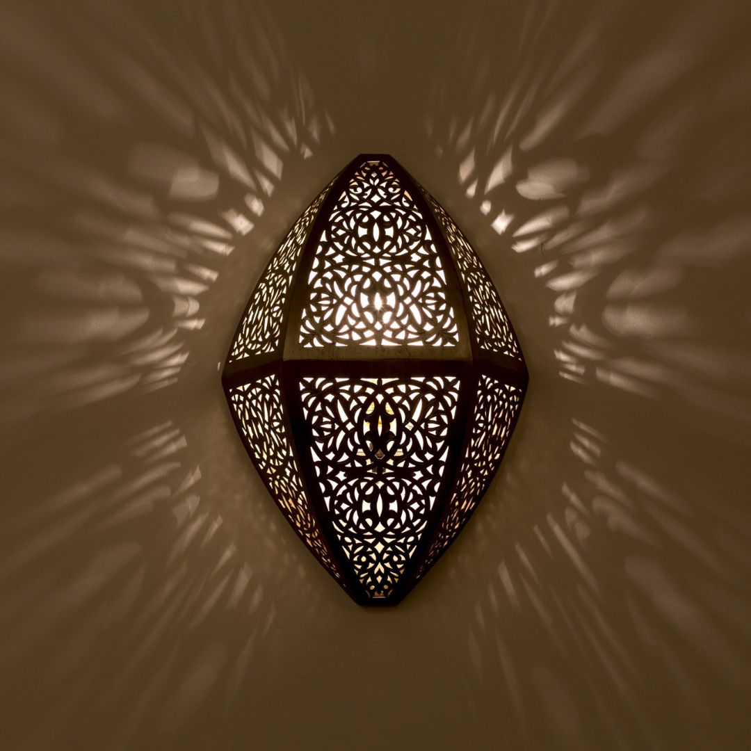 Marquise Moroccan Brass Sconce