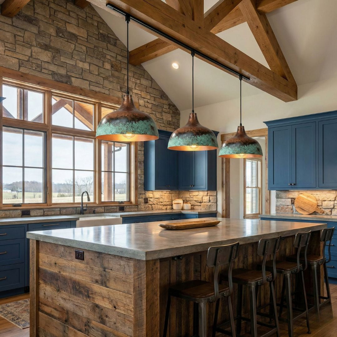Afra : Patina Copper Pendant Light