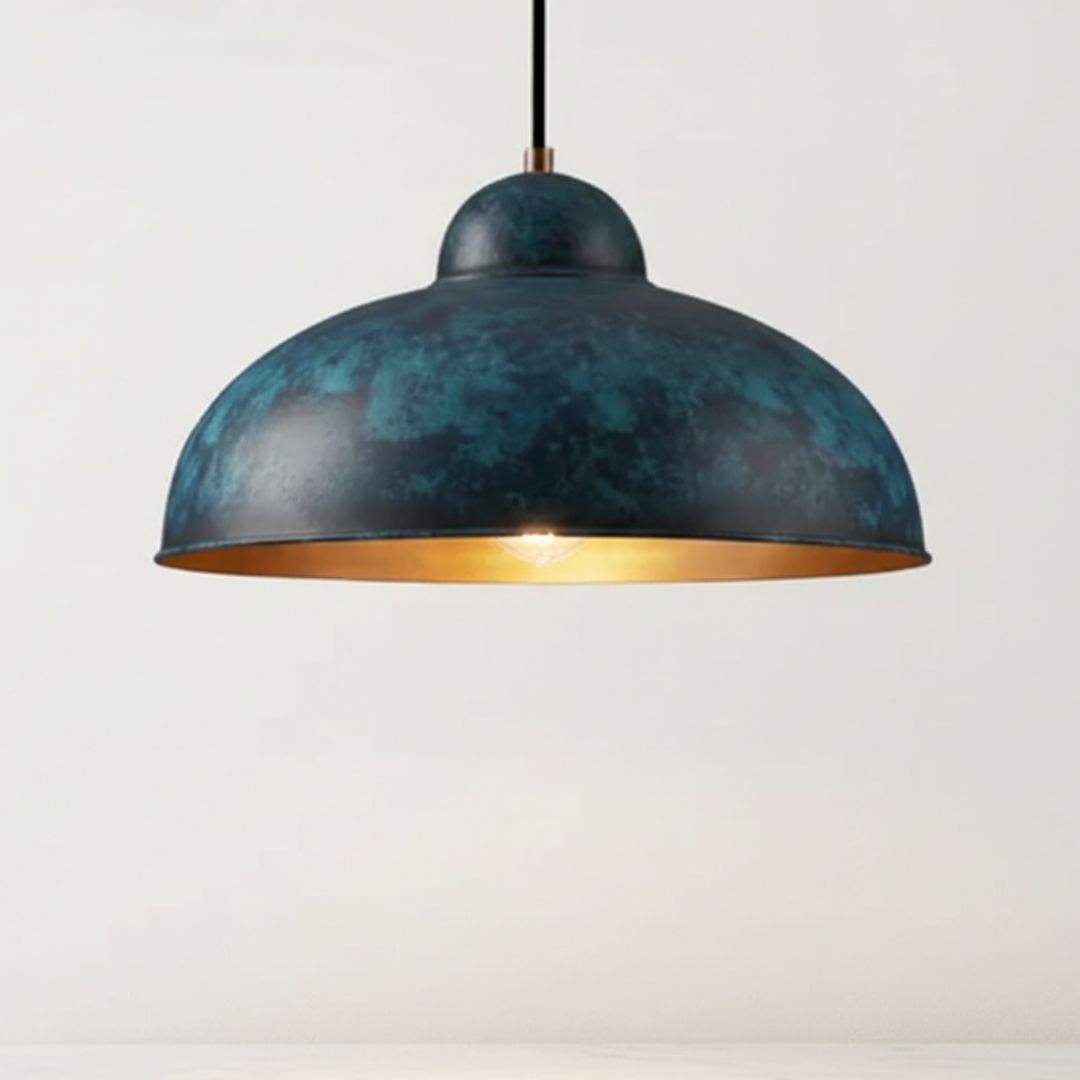 Alba : Dark Blue Patina Copper Light