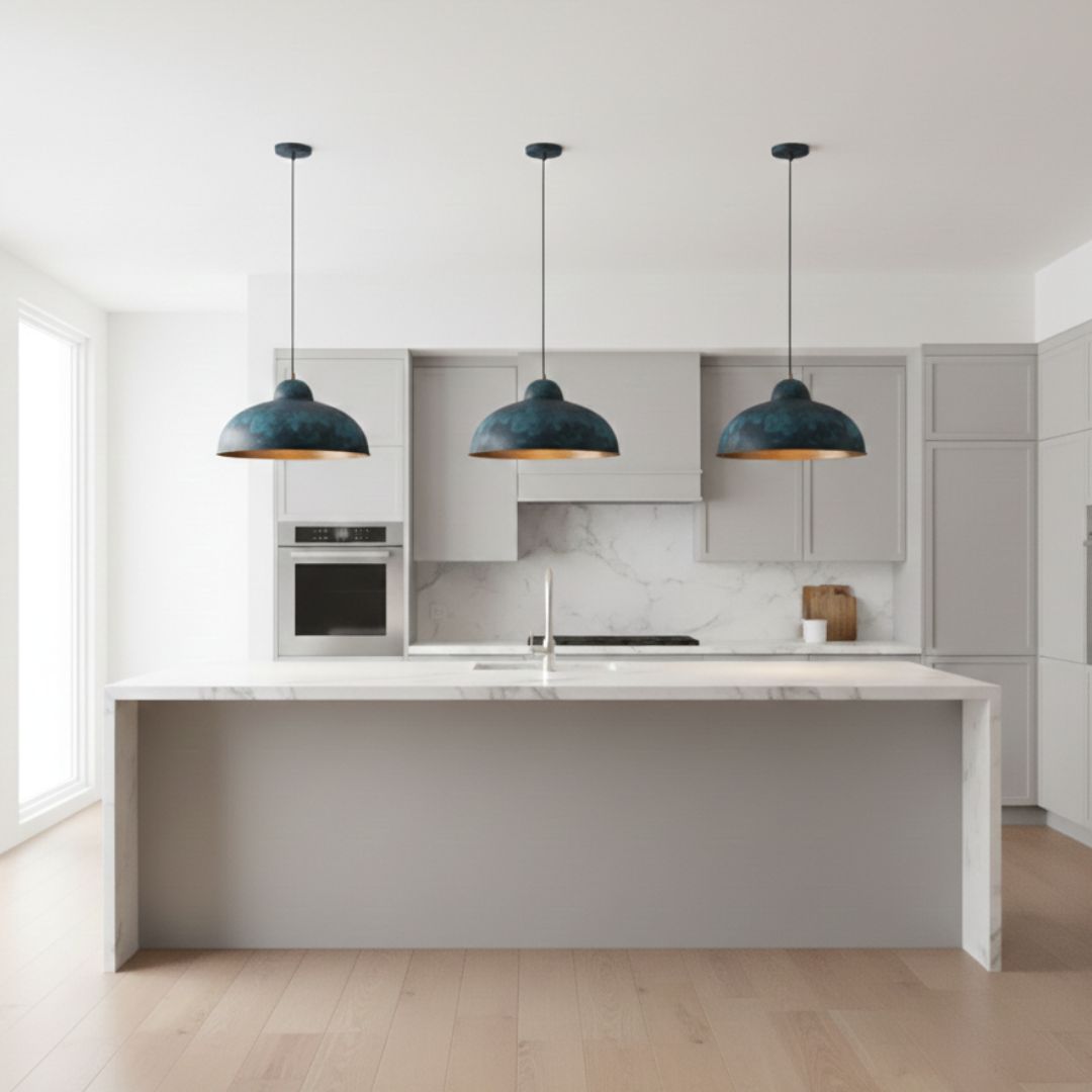 Alba : Dark Blue Patina Copper Light