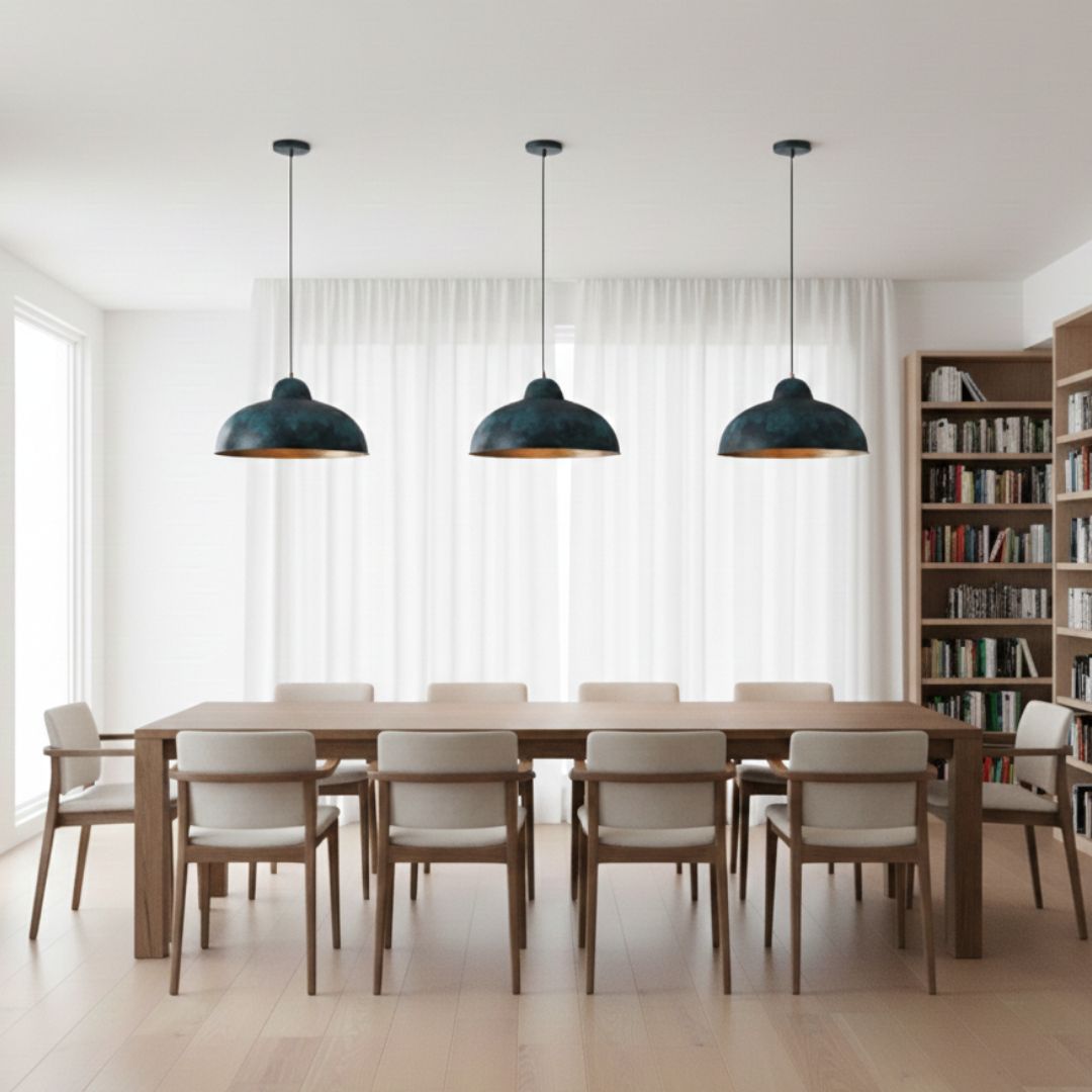 Alba : Dark Blue Patina Copper Light