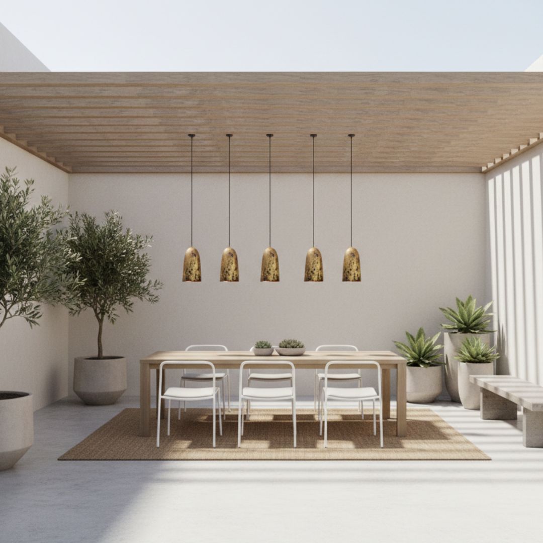 Amessan : Oxidized Copper Pendant Light