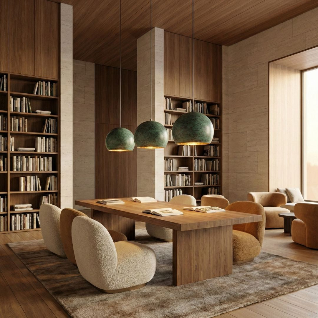 Anaruz : Sphere Patina Copper Pendant Light