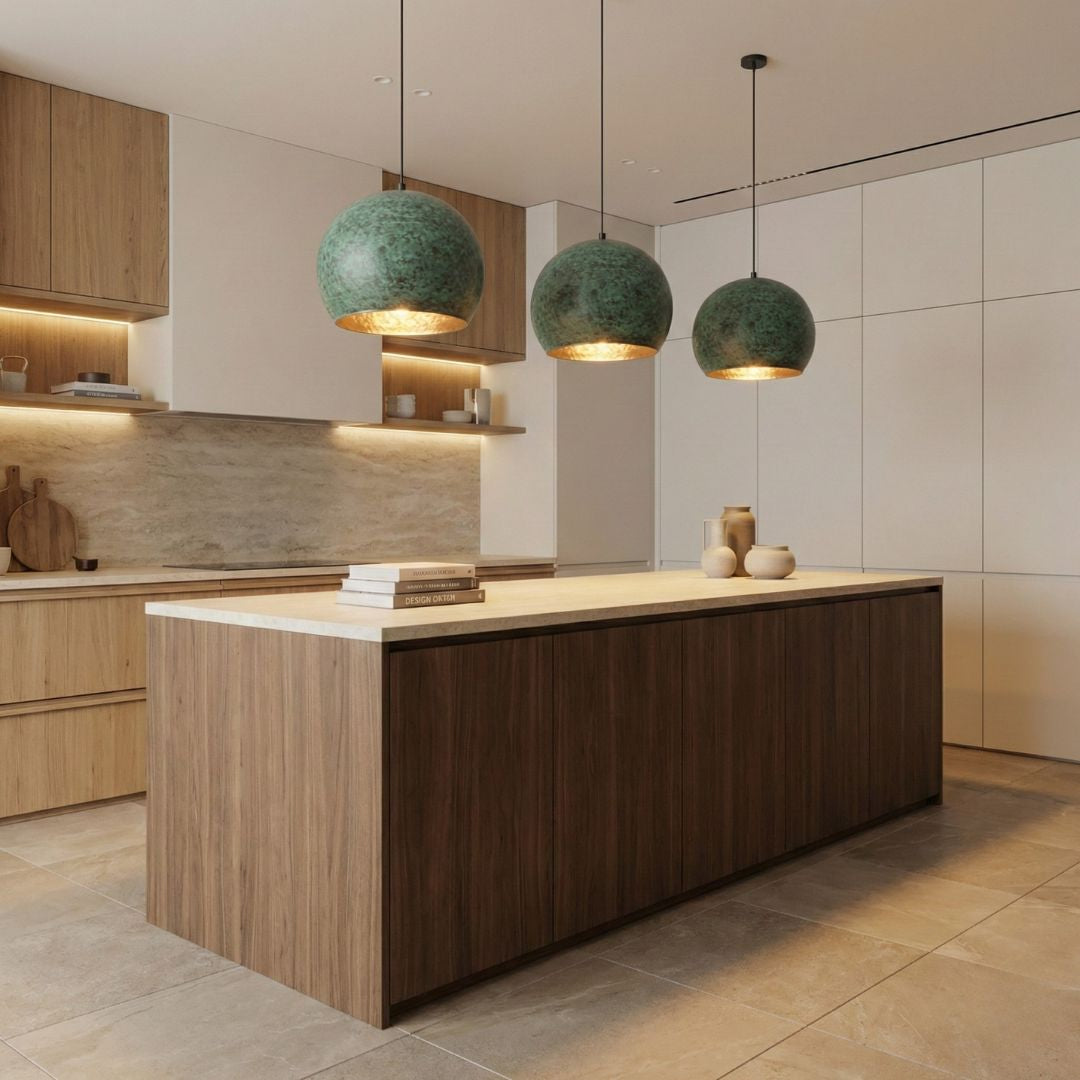 Anaruz : Sphere Patina Copper Pendant Light