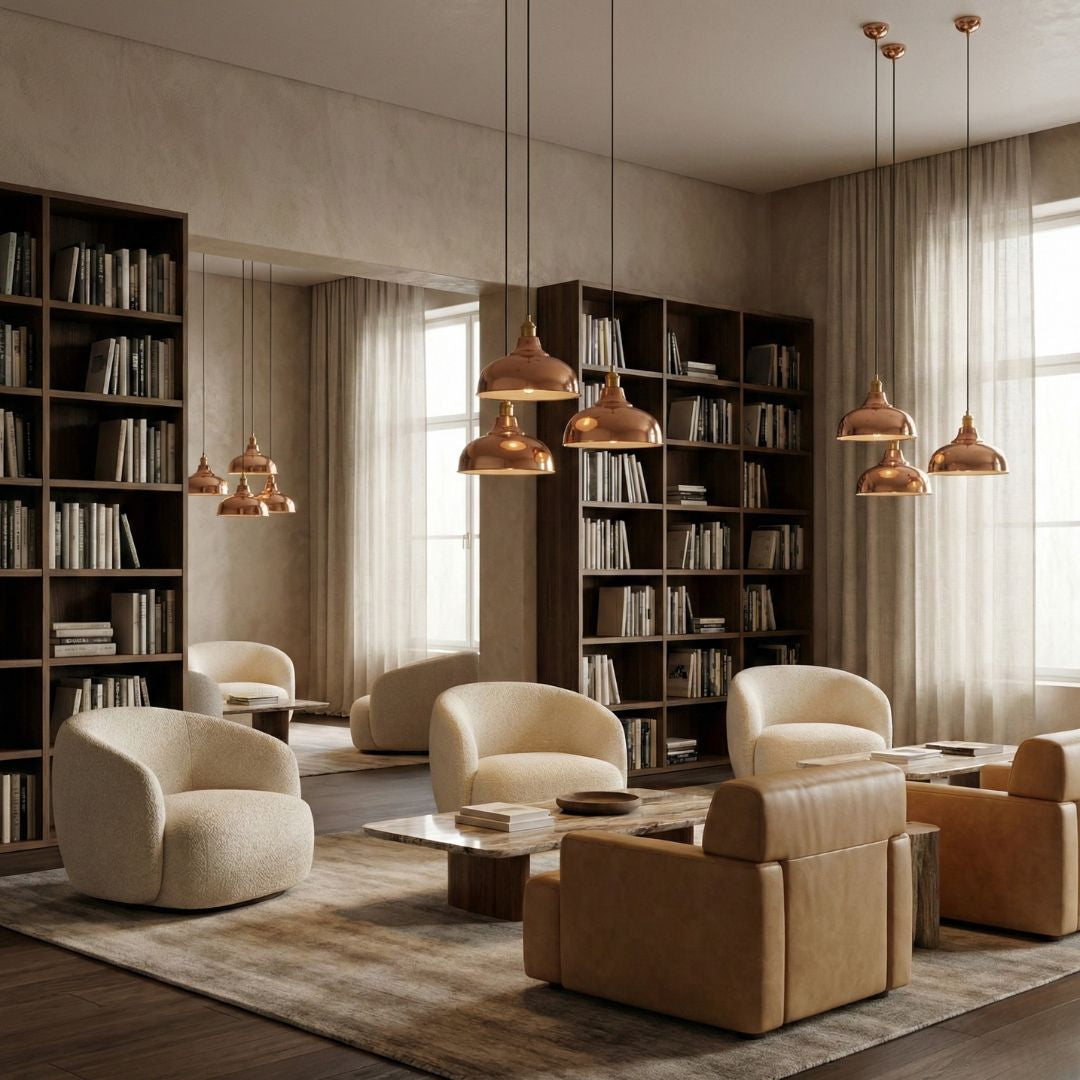Asidd : Polished Copper Pendant Light