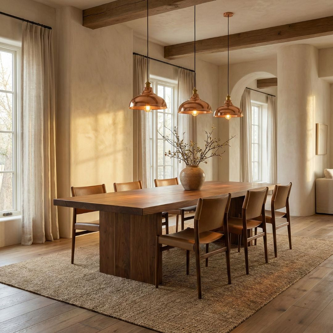 Asidd : Polished Copper Pendant Light