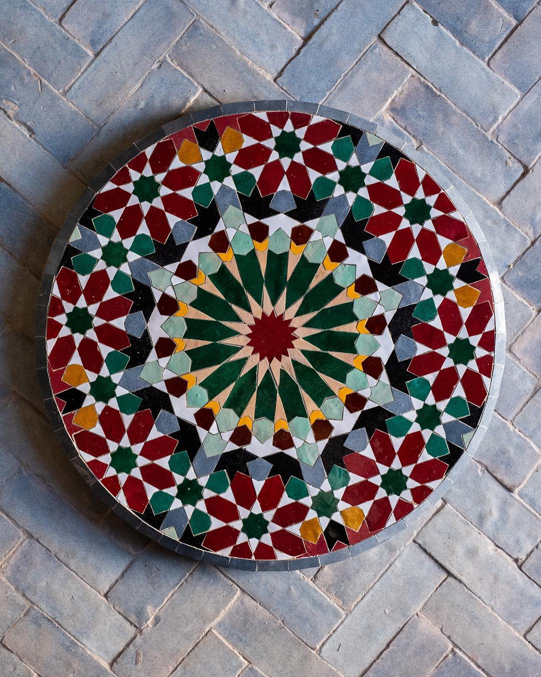 Authentic Moroccan Handmade Zellige Tile Coffee Table : Fès