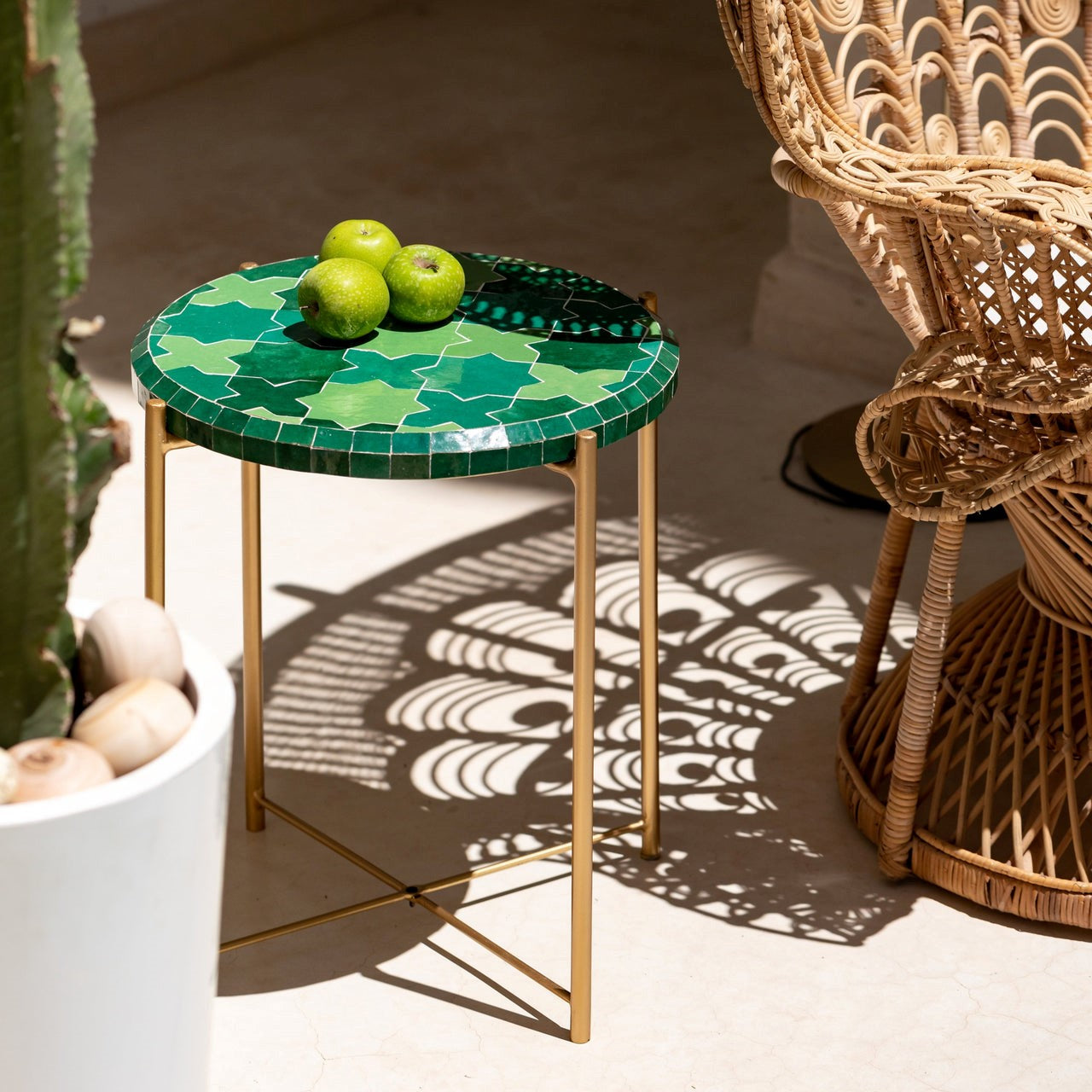 Authentic Moroccan Handmade Zellige Tile Coffee Table : Menara