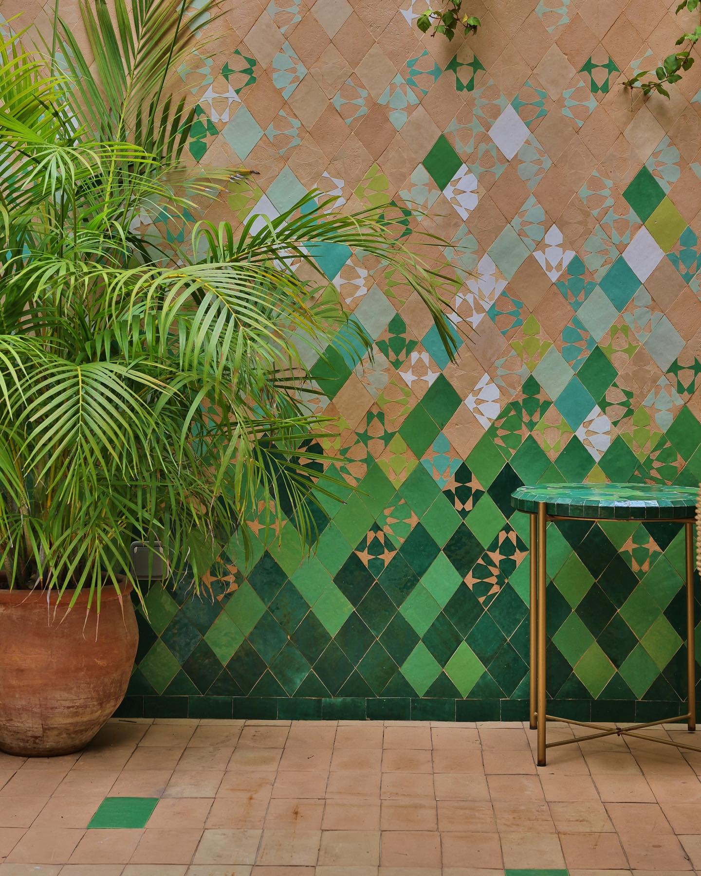 Authentic Moroccan Handmade Zellige Tile Coffee Table : Menara