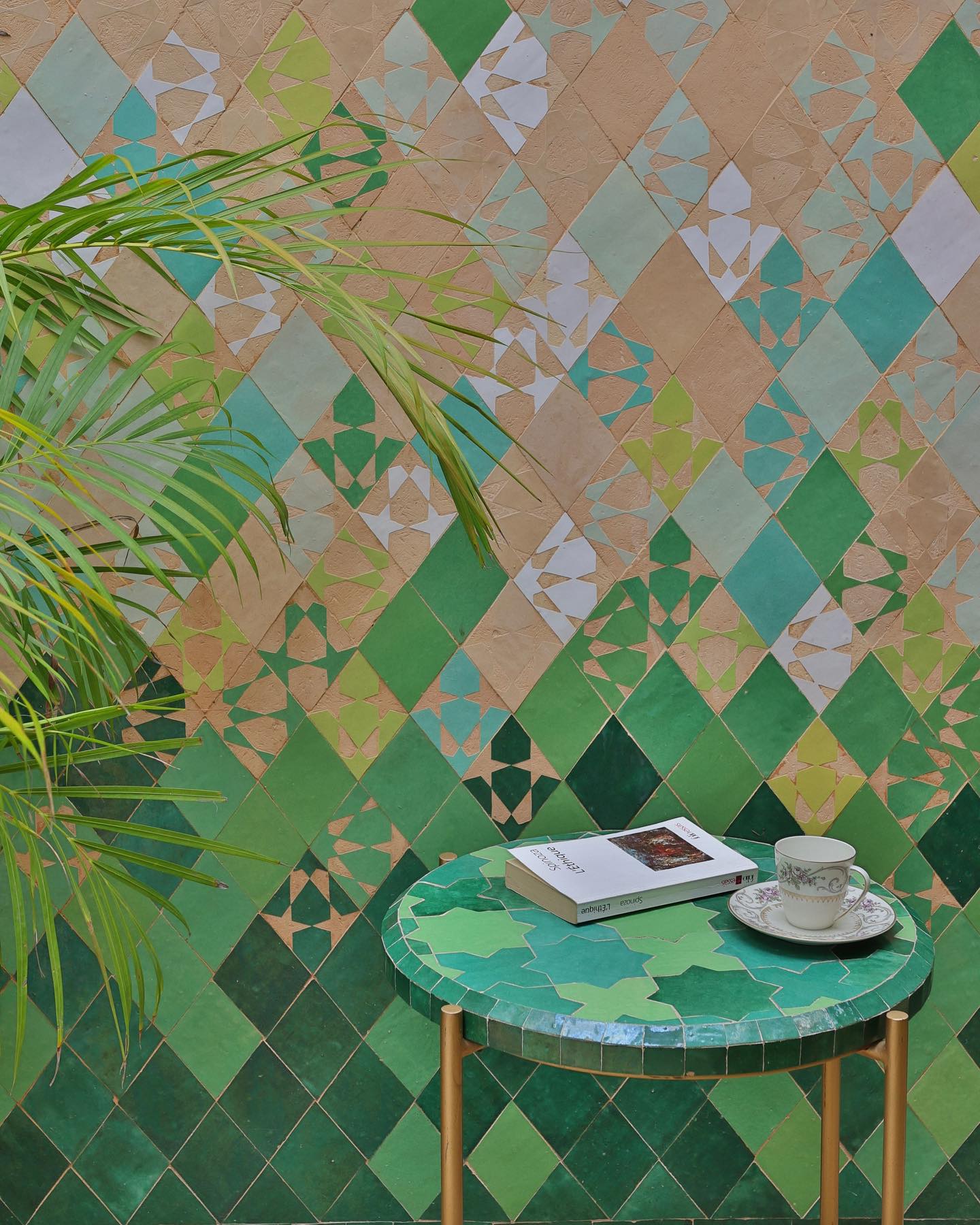 Authentic Moroccan Handmade Zellige Tile Coffee Table : Menara