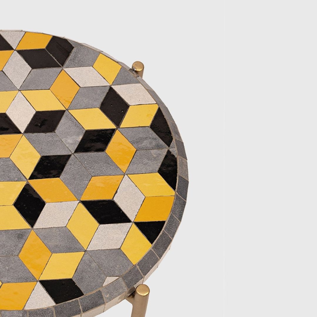 Authentic Moroccan Handmade Zellige Tile Coffee Table : Oasis