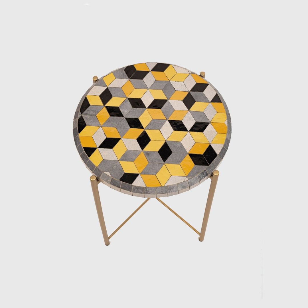 Authentic Moroccan Handmade Zellige Tile Coffee Table : Oasis