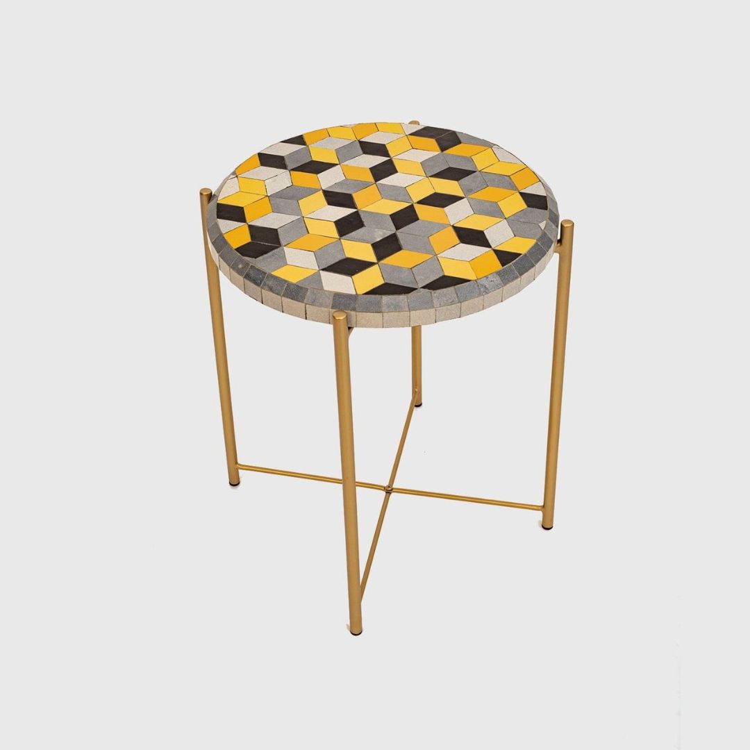 Authentic Moroccan Handmade Zellige Tile Coffee Table : Oasis